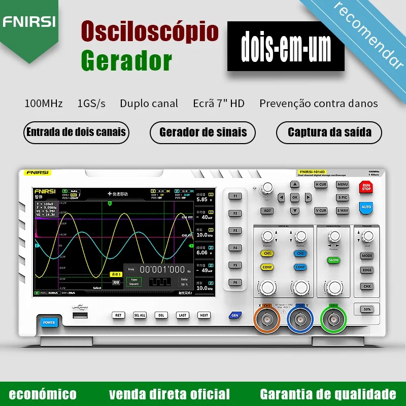 Digital Storage Oscilloscope 100Mhz - FNIRSI 1014D Osiloskop Digital 2 Dalam