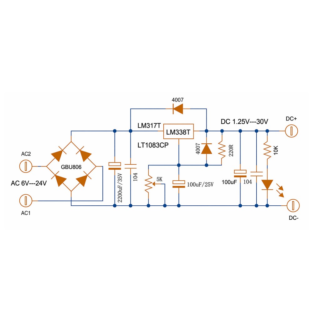 LM338T Modul Regulator Teganga - Linear Lab Power Supply Adjustable ulasan dan harga