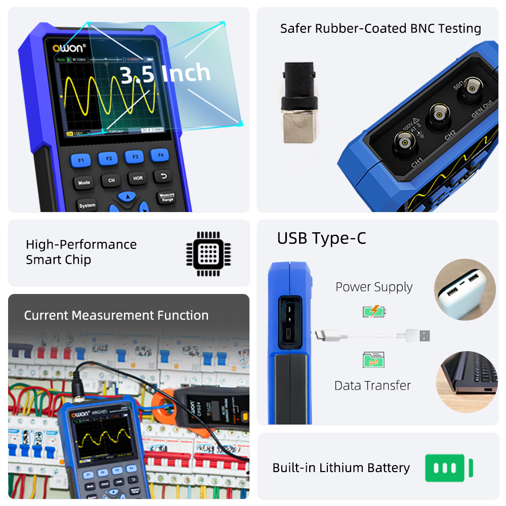 OWON HDS200 Seri Osiloskop Dig - Digital Storage Oscilloscope 100Mhz ulasan dan harga