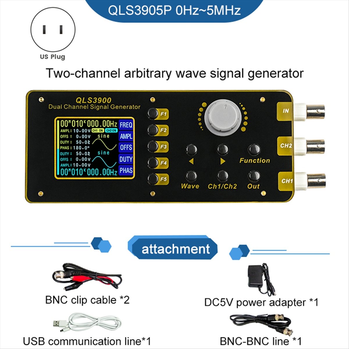 OKgood 2.4 Inci TFT DDS Fungsi - Function Arbitrary Waveform Generator ulasan dan harga